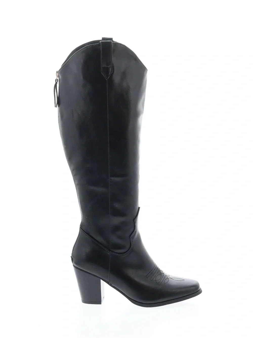 Black Tall Leather Riding Boots